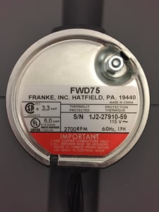 Franke sample serial number plate
